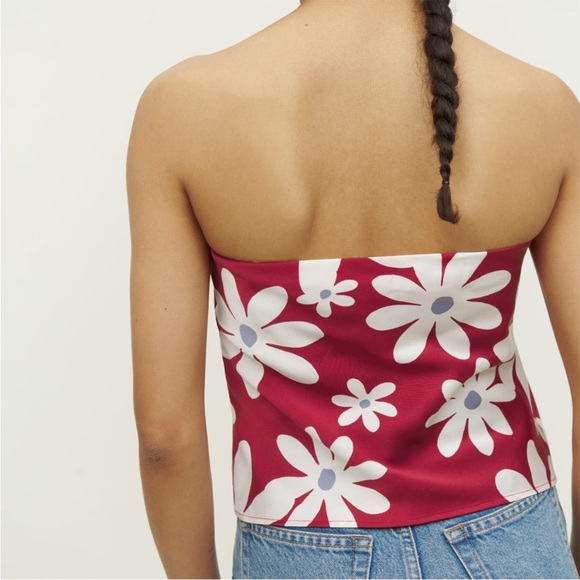 Reformation Spritz Silk Top in Ashbury - Picture 3 of 5